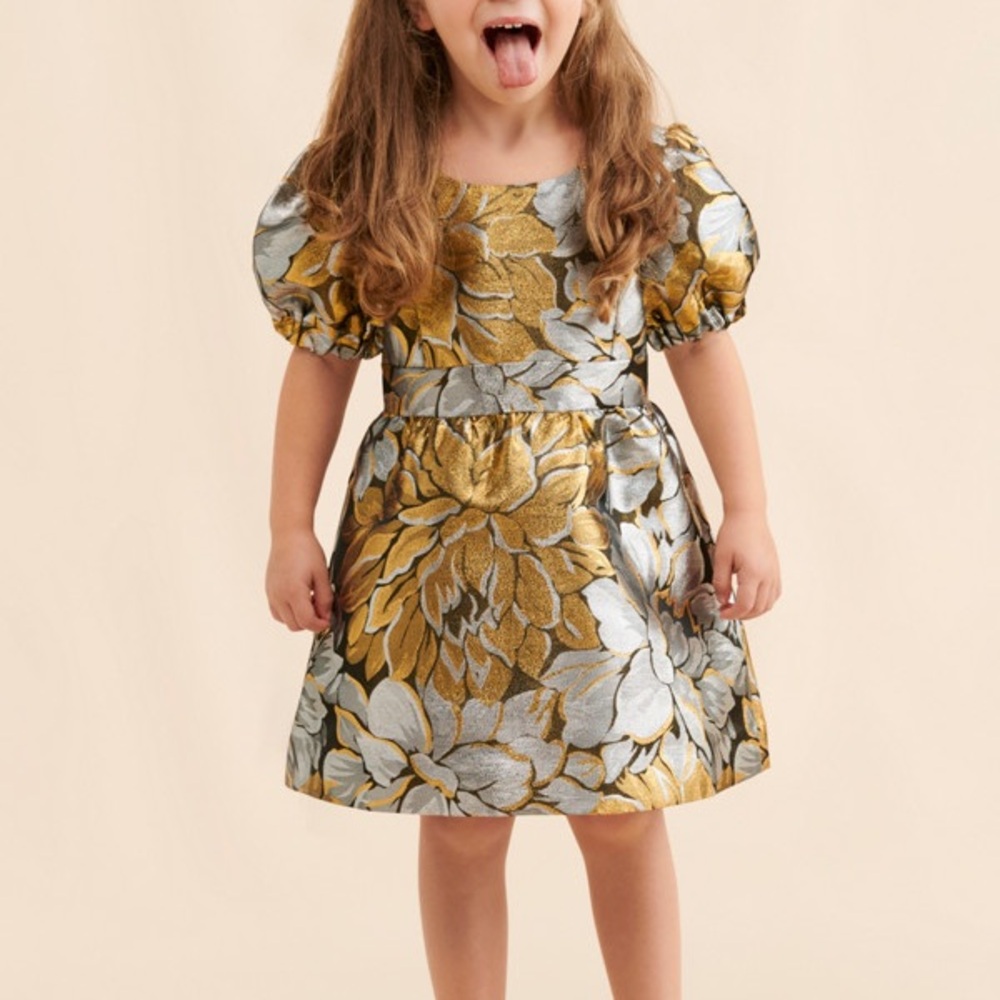 Lilly Pulitzer Metallic Priyanka  Patterned luxurious  Dress⭐️ - Picture 3 of 16
